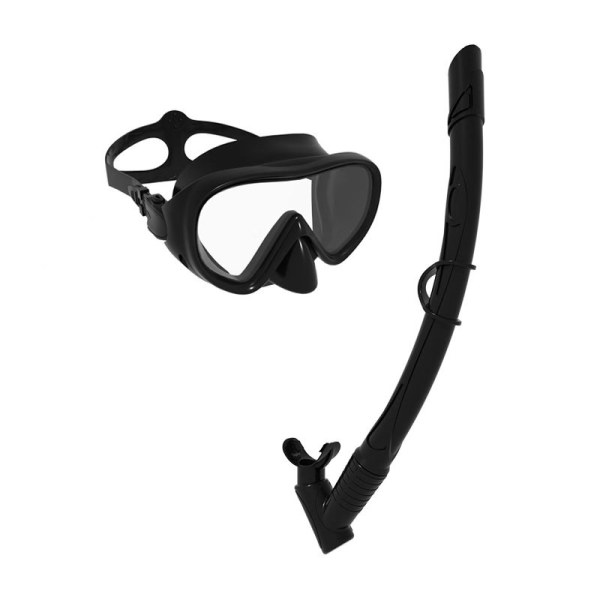 Tempered glass dive mask snorkel set