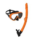 Tempered glass dive mask snorkel set