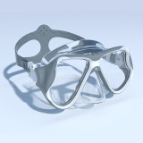 Tempered glass silicone scuba dive mask