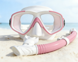 Tempered mask dry snorkel set for adults and kids