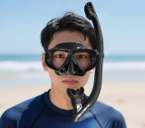 Tempered mask dry snorkel set for adults and kids