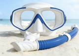 Tempered mask dry snorkel set for adults and kids