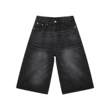 Washed distressed jeans