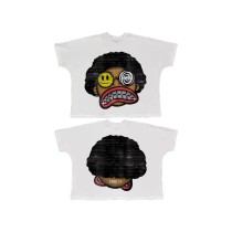 Randomness made street hip-hop printed t-shirt European and American short-sleeved trendy brand loose round neck short-sleeved retro all-match