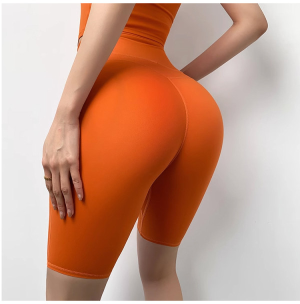 Peach hip European and American hip-lifting slim fit outer wear breathable fitness yoga shorts