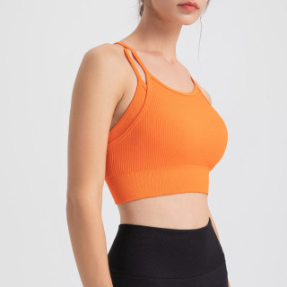 Yoga fitness bra vest for women to wear as outerwear to prevent exposure while running, shockproof, dancing, quick-drying, breathable, beautiful back sports