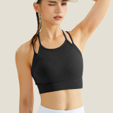 Yoga fitness bra vest for women to wear as outerwear to prevent exposure while running, shockproof, dancing, quick-drying, breathable, beautiful back sports