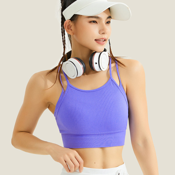 Yoga fitness bra vest for women to wear as outerwear to prevent exposure while running, shockproof, dancing, quick-drying, breathable, beautiful back sports