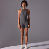 DianDONG Pure color nude feeling skin-friendly sports yoga clothes slim fit stretch T-shirt fitness shorts suit for women