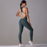 DianDONG Pure color nude feeling skin-friendly sports yoga clothes slim fit stretch T-shirt fitness shorts suit for women