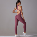 DianDONG Pure color nude feeling skin-friendly sports yoga clothes slim fit stretch T-shirt fitness shorts suit for women