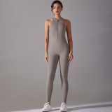 DianDONG Pure color nude feeling skin-friendly sports yoga clothes slim fit stretch T-shirt fitness shorts suit for women