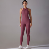 DianDONG Pure color nude feeling skin-friendly sports yoga clothes slim fit stretch T-shirt fitness shorts suit for women