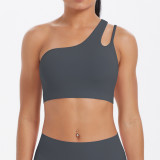 DianDONG Pure color nude feeling skin-friendly sports yoga clothes slim fit stretch T-shirt fitness shorts suit for women