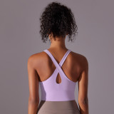 DianDONG Pure color nude feeling skin-friendly sports yoga clothes slim fit stretch T-shirt fitness shorts suit for women