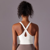 DianDONG Pure color nude feeling skin-friendly sports yoga clothes slim fit stretch T-shirt fitness shorts suit for women