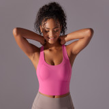DianDONG Pure color nude feeling skin-friendly sports yoga clothes slim fit stretch T-shirt fitness shorts suit for women