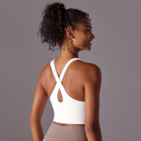 DianDONG Pure color nude feeling skin-friendly sports yoga clothes slim fit stretch T-shirt fitness shorts suit for women
