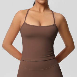 DianDONG Pure color nude feeling skin-friendly sports yoga clothes slim fit stretch T-shirt fitness shorts suit for women