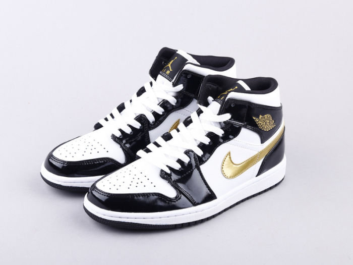 NIKE Air Jordan 1 mid Black gold by aclotzone