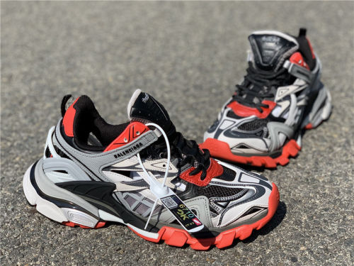 Balenciaga 4.0 gray black red hollow