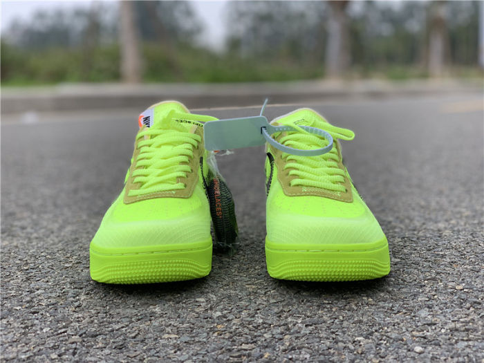 OFF-WHITE x Nike Air Force 1 “Part2 Volt” THE TEN by shootjerseys