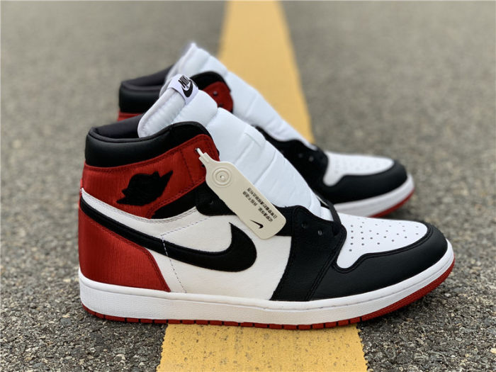 Air Jordan 1 Satin WMNS “Black Toe” by shootjerseys