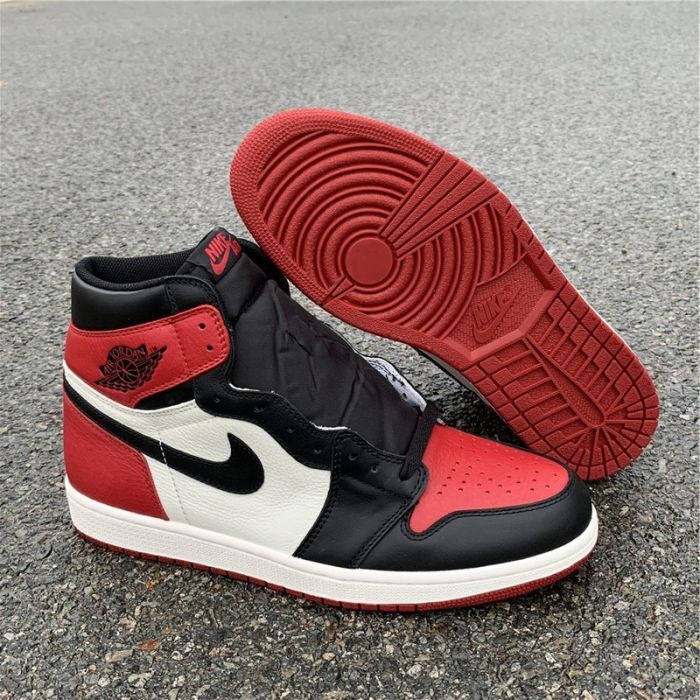 Air Jordan 1 Bred Toe by shootjerseys