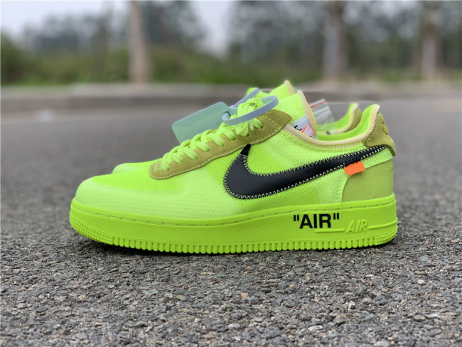 OFF-WHITE x Nike Air Force 1 “Part2 Volt” THE TEN by shootjerseys