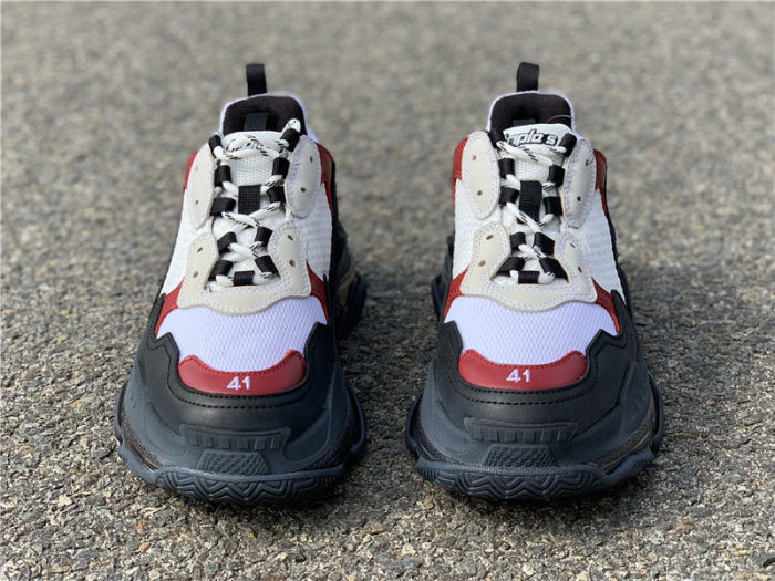 Balenciaga white black wine red air cushion