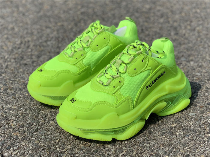 Balenciaga air cushion fluorescent green