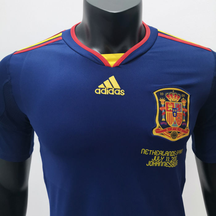 Spain 2010 Away LS Retro Soccer Jerseys