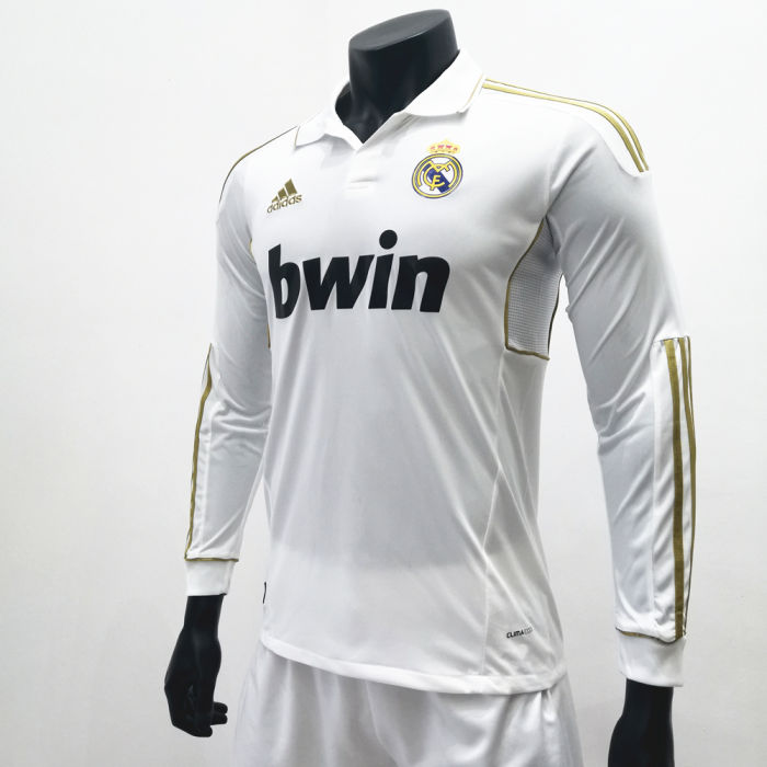 Real Madrid 2011/2012 Home LS Retro Soccer Jerseys