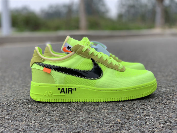 OFF-WHITE x Nike Air Force 1 “Part2 Volt” THE TEN by shootjerseys