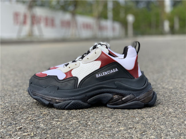 Balenciaga white black wine red air cushion