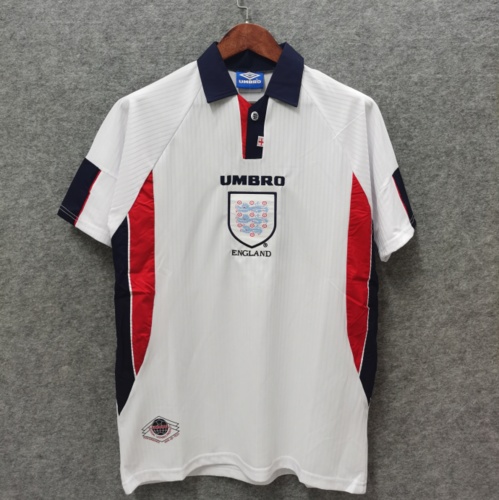 England 1998 retro classic home soccer jersey