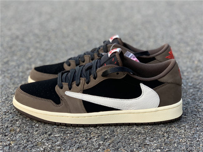 Travis Scott x Air Jordan 1 Low “Dark Mocha” by shootjerseys