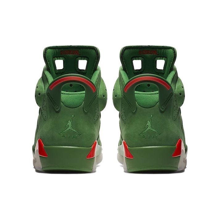 Nike Air Jordan 6 Gatorade AJ6 Green Suede Men's Basketball Shoes Outdoor Sneakers Wear Resistant Cozy Footwear 2018 New AJ5986