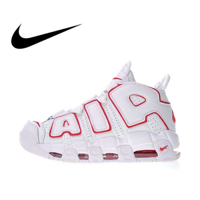Original Authentic Nike Air More Uptempo Men's Basketball Shoes Outdoor Sneakers Top Quality Athletic Designer Footwear 414962
