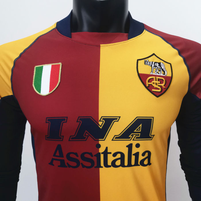 Roma 2001/2002 Home LS Retro Soccer Jerseys