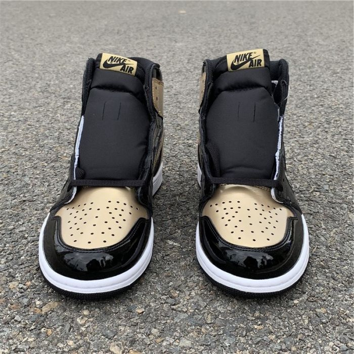 Air Jordan 1 Retro High NRG Patent “Gold Toe” by shootjerseys