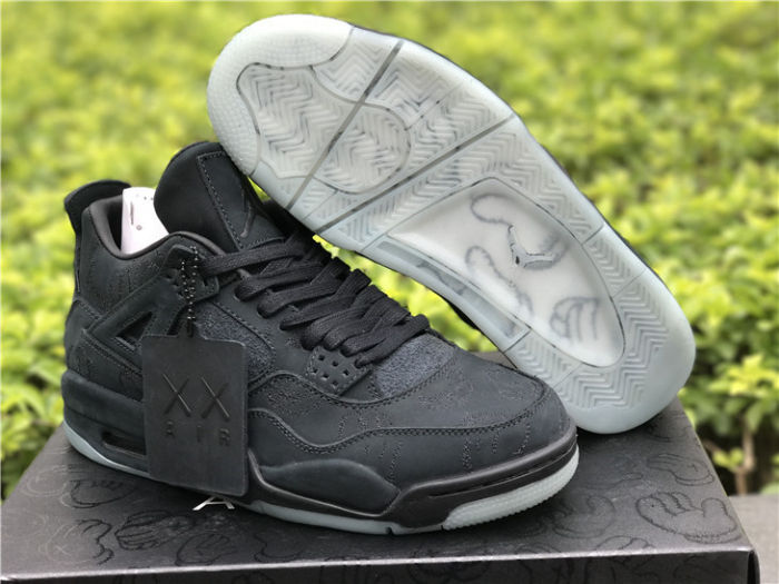 Kaws x Air Jordan 4 Black AJ4 by shootjerseys