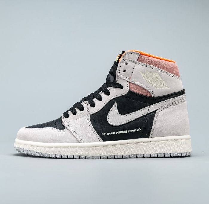 Jordan 1 Retro High Neutral Grey Hyper Crimson