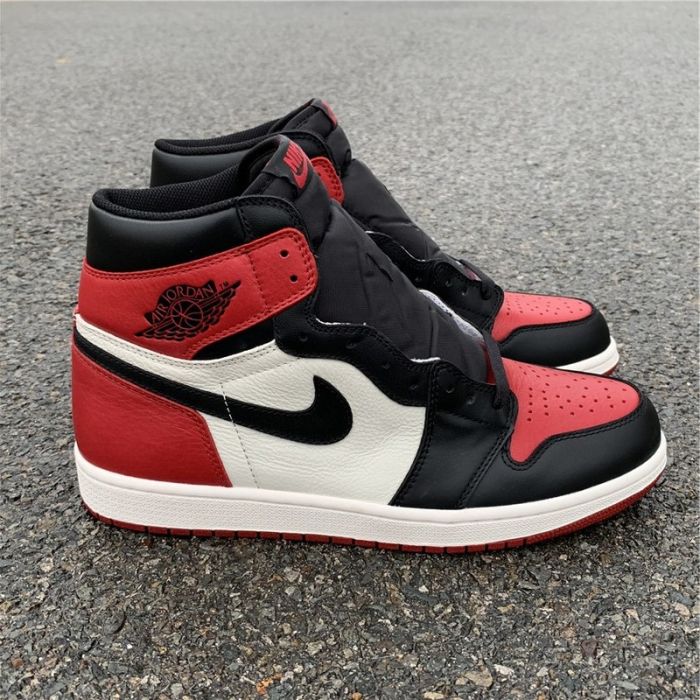 Air Jordan 1 Bred Toe by shootjerseys