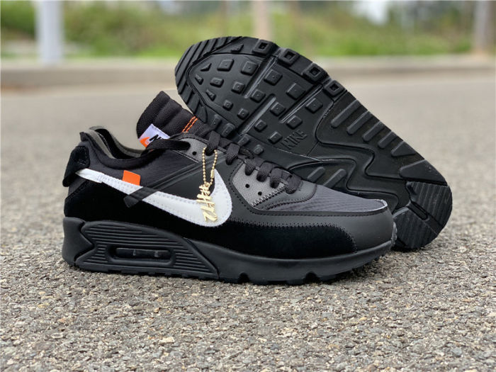Off-White X Nike Air Max 90 Black The TEN by shootjerseys