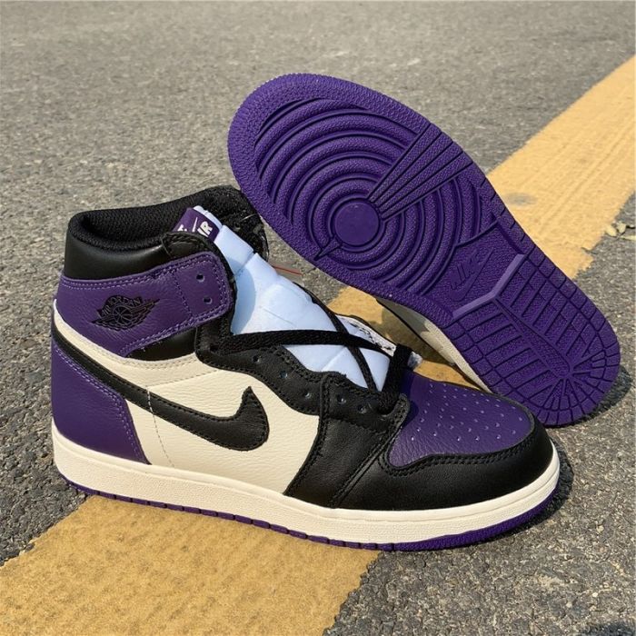 Air Jordan 1 Retro High Court Purple (GS) by shootjerseys