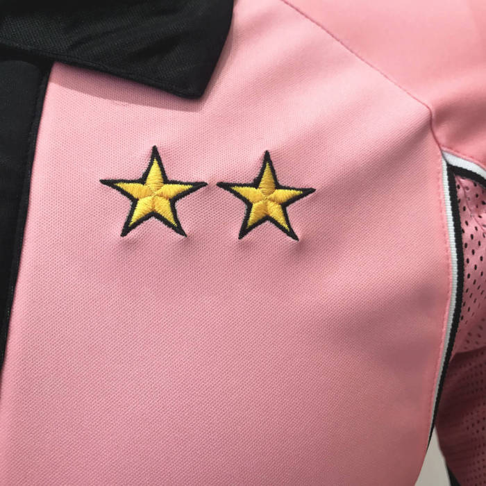 Juventus 1997/1998 Away LS Retro Jerseys - Pink Centenary