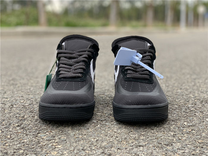 Off-White Nike Air Force 1 Low Black White 2.0 THE TEN by shootjerseys