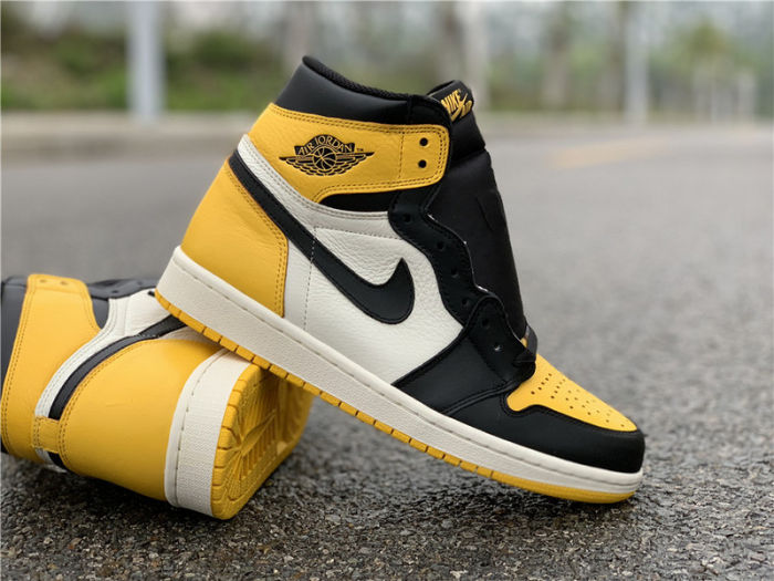 Air Jordan 1 Retro High OG AJ1 “Yellow Toe” by shootjerseys