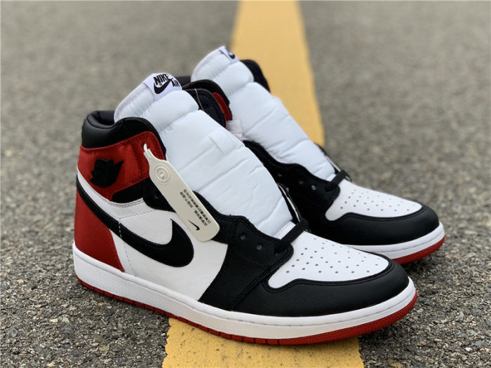 Air Jordan 1 Satin WMNS “Black Toe” by shootjerseys